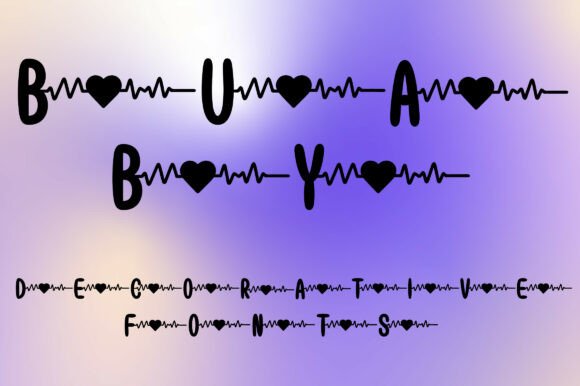 Buaby Font: Creative Heartbeat Typography for Crafters