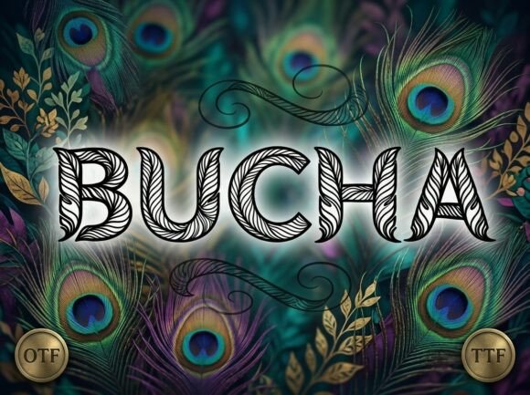 Bucha Typeface: A Bold Display Font for Digital Design