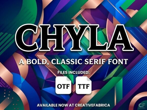 Chyla: A Bold Serif Font for Digital Impact