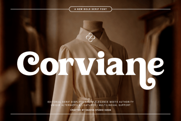 Corviane: A Bold Serif Font for Makers