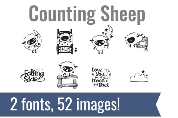 Counting Sheep Dingbats: A Typeface for Dreamy Branding