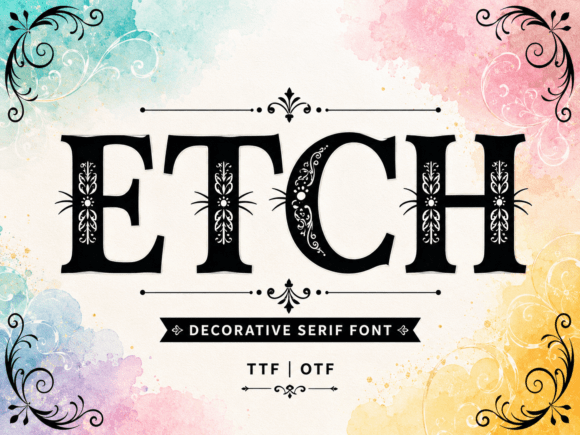 Etch: A Bold Display Font for Editorial Design