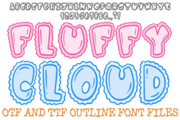 Fluffy Cloud Font: Soft Type for Handmade Goods