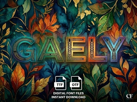 Gaely: A Decorative Display Font for Web Design