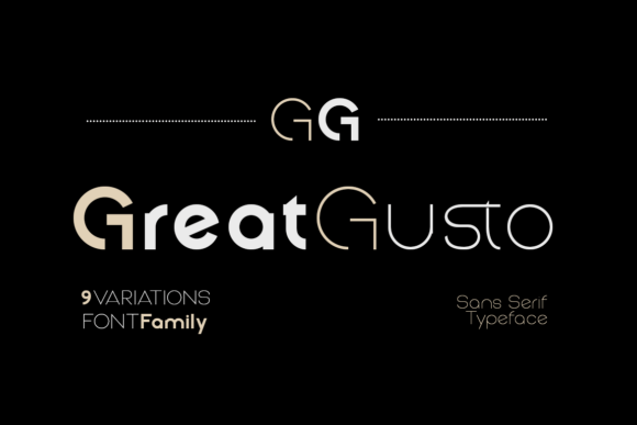Great Gusto Typeface: Bold Elegance for Branding
