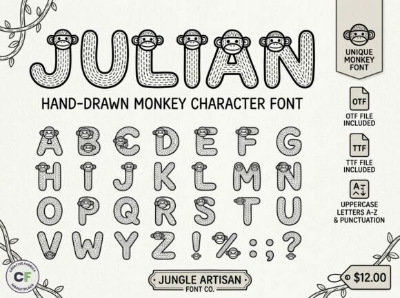 Julian Font: A Decorative Typeface for Makers