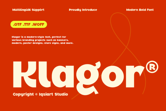 Klagor: A Bold Sans Serif Font for Crafters