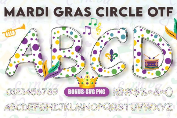 Mardi Gras Circle: A Playful Display Font for Editorial Joy