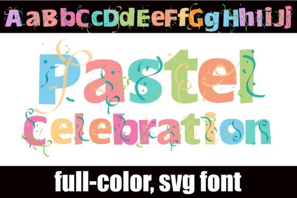 Pastel Celebrations: A Joyful Color Font for Web Design