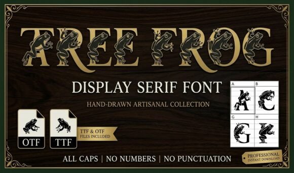 Tree Frog Monogram: A Distinctive Serif Font for Web Design