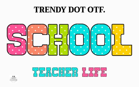 Trendy Dot Typeface: A Playful Boost for Small Business Branding