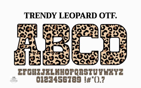 Trendy Leopard Font for Bold Maker Designs