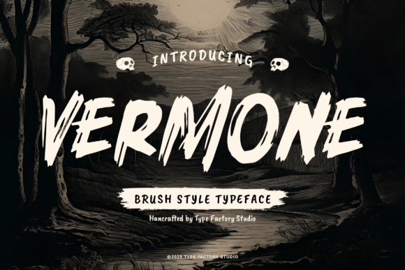Vermone: A Hand-Painted Display Typeface for Makers